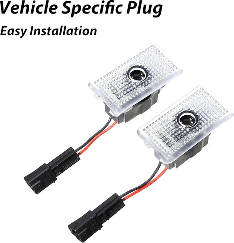 Ultra Bright LED Car Door Logo Projector Puddle Lights Compatible with Tesla Model Y/3/S/X Accessories Light 3D Laser Ghost Shadow Light No Fade 4K-HD Welcome Light (2Pcs) in Saudi Arabia