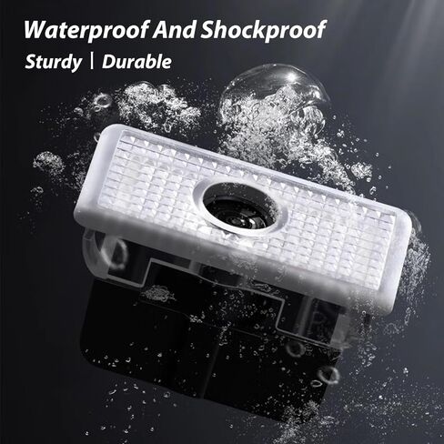 Ultra Bright LED Car Door Logo Projector Puddle Lights Compatible with Tesla Model Y/3/S/X Accessories Light 3D Laser Ghost Shadow Light No Fade 4K-HD Welcome Light (2Pcs) in Saudi Arabia