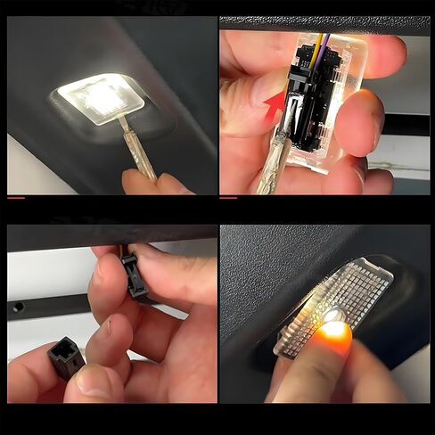 Ultra Bright LED Car Door Logo Projector Puddle Lights Compatible with Tesla Model Y/3/S/X Accessories Light 3D Laser Ghost Shadow Light No Fade 4K-HD Welcome Light (2Pcs) in Saudi Arabia