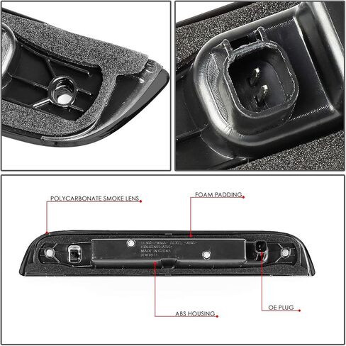 DNA MOTORING 3BL-PAT07-LED-SM عدسة مدخنة LED عالية التركيب ضوء الفرامل الثالث [متوافق مع 07-17 Jeep Patriot] in Saudi Arabia