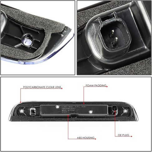 DNA MOTORING 3BL-PAT07-LED-SM عدسة مدخنة LED عالية التركيب ضوء الفرامل الثالث [متوافق مع 07-17 Jeep Patriot] in Saudi Arabia