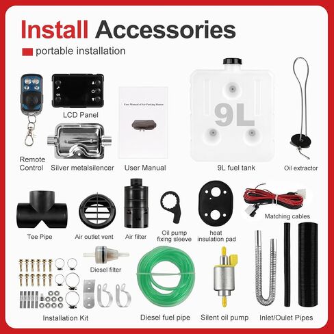 8KW Diesel Heater, 12V/24V Parking Heater with LCD Display, Automatic Start and Stop, for RV Garage Camper Fishing SUV Car Trailer Camper Van Boat in Saudi Arabia