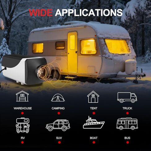 8KW Diesel Heater, 12V/24V Parking Heater with LCD Display, Automatic Start and Stop, for RV Garage Camper Fishing SUV Car Trailer Camper Van Boat in Saudi Arabia