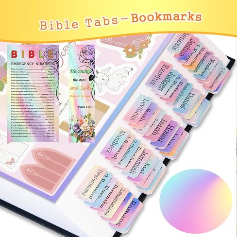 Bible Journaling Kit for Women, Highlighters and Pens, Tabs, Pencil Case, Markers, Bible Study Supplies, Annotation Kit, Christian Gifts (Multicolor) in Saudi Arabia