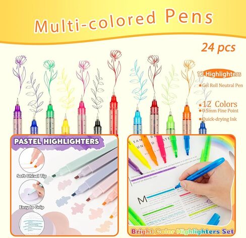 Bible Journaling Kit for Women, Highlighters and Pens, Tabs, Pencil Case, Markers, Bible Study Supplies, Annotation Kit, Christian Gifts (Multicolor) in Saudi Arabia