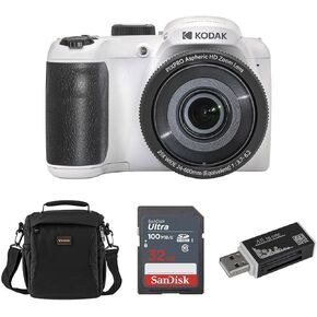 Kodak KODAK PIXPRO AZ255-RD 16MP Digital Camera 25X Optical Zoom 24mm Wide Angle Lens Image Stabilization 1080P Full HD Video 3" LCD Vlogging, with Bag & 32GB SD Card + Reader in Kuwait