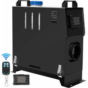 سخان ديزل 8 كيلو وات، سخان هواء ديزل 12 فولت، سخان مواقف ديزل مع شاشة LCD وجهاز تحكم عن بعد للحافلات والقوارب والمحركات، أسود in Kuwait