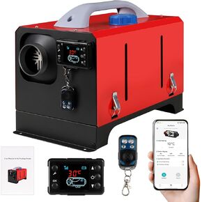 8KW Diesel Heater, 12V/24V Parking Heater with App Control and LCD Display, Automatic Start and Stop, for RV Garage Camper Fishing SUV Car Trailer Camper Van Boat (Red - Horizontal) in Saudi Arabia