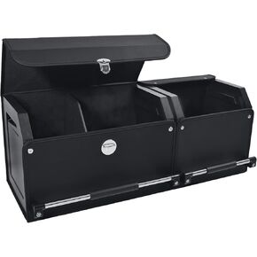 Leather Trunk Organizer for SUV, Car Trunk Storage with Lid & Push-pull Handle, Combination of SUV Cargo Organizer, Waterproof Car Trunk Storage Organizer for Sedan Van Minivans in Saudi Arabia