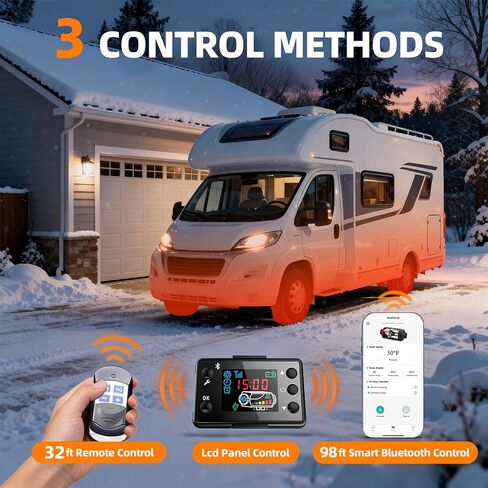 8KW Diesel Heater, 5L 12V Portable Diesel Air Heater All-in-one Parking Heater with APP Control, Fast Heating Low Noise, Portable Diesel Heater for Truck Van RV Trailer Camper in Saudi Arabia