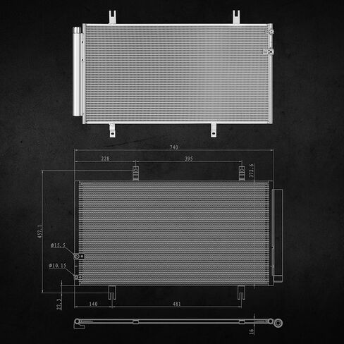 DWVO A/C AC Condenser Air Conditioning Condenser Compatible with 2009-2019 Corolla 2009-2014 Matrix 2009-2010 Pontiac Vibe 2011-2016 Scion tC 2008-2015 xB 1.8L 2.4L 2.5L L4 in Kuwait