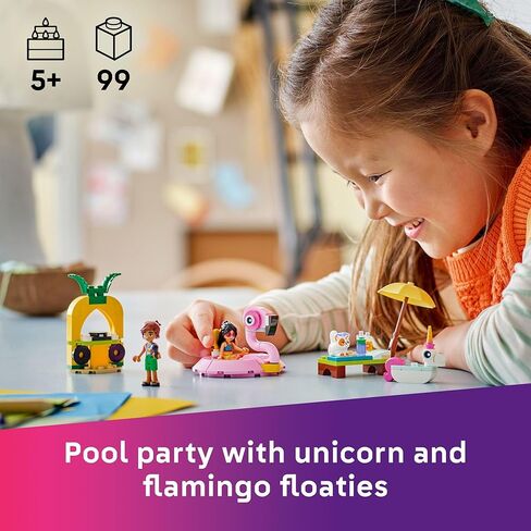 LEGO Friends Unicorn & Flamingo Pool Party Pretend Play Building Toy - Creative Storytelling Playset for Kids for Boys & Girls, Ages 5+ - Birthday Gift Idea for Kids - 42658 in Saudi Arabia