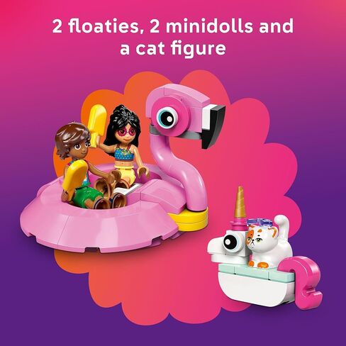 LEGO Friends Unicorn & Flamingo Pool Party Pretend Play Building Toy - Creative Storytelling Playset for Kids for Boys & Girls, Ages 5+ - Birthday Gift Idea for Kids - 42658 in Saudi Arabia