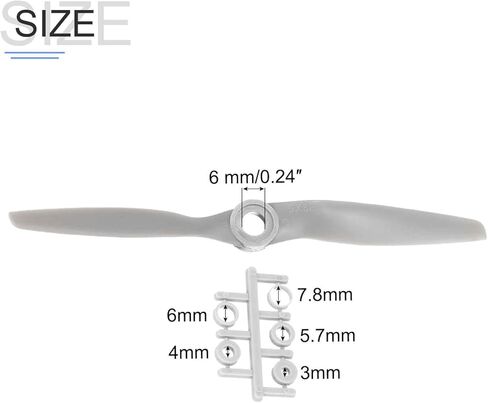 MECCANIXITY 3Pcs 7x5 Inch Propeller RC Propellers 2-Vane Blades Props Gray with Adapter Rings for RC Airplane Aircraft Prop Replacement in Saudi Arabia