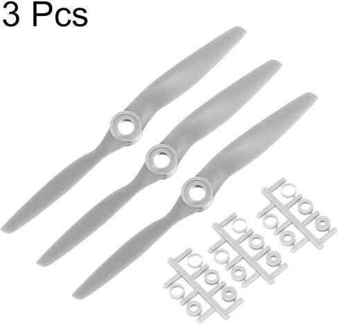 MECCANIXITY 3Pcs 7x5 Inch Propeller RC Propellers 2-Vane Blades Props Gray with Adapter Rings for RC Airplane Aircraft Prop Replacement in Saudi Arabia