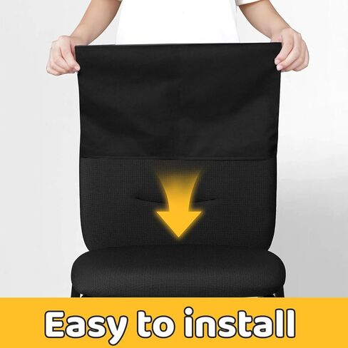 24 PCS Chair Pockets for Classrooms,19.5"x16.5" Seat Sacks for Classroom Chairs K-2, Classroom Student Chair Pockets for Kindergarten, Classroom,School, and Home Seating Storage，Black. in Saudi Arabia