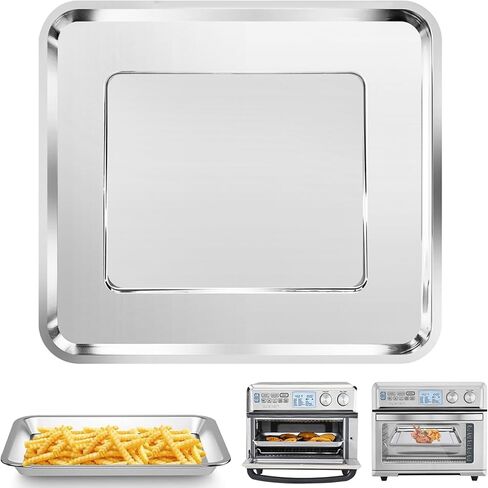 استبدال صينية مقلاة الهواء لفرن الحمل الحراري Cuisinart TOA-60 TOA-65 TOA-70، مقلاة هوائية شبكية غير لاصقة مقاس 12.2 × 11 بوصة، سلة من الفولاذ المقاوم للصدأ، أجزاء ملحقات حامل الأسلاك، آمنة للاستخدام في غسالة الأطباق in Kuwait