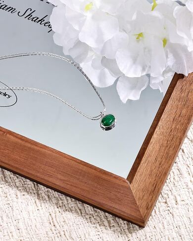 925 Sterling Sliver Jade Necklace Light Green Jade Pendant Necklace for Women Beautiful Small Jade Jewelry for Gift in Kuwait