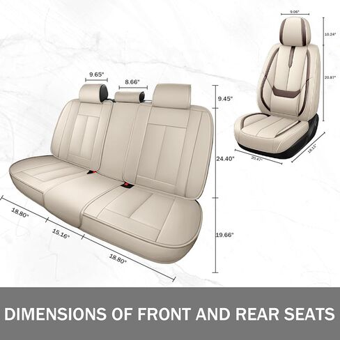 Car Seat Covers Fit for 95% of Jeep 2000-2024,Premium Faux Leather Seat Cover | Breathable Waterproof Sports Drive in Style,Easy to Install Seat Covers (Full Set/Black - Orange) in Kuwait