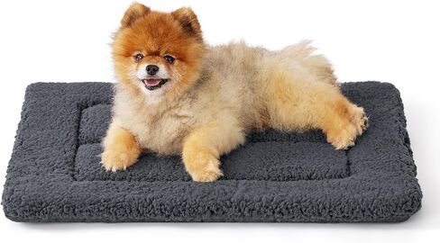 Bedsure Washable Dog Crate Bed for Large Dogs, Reversible Foam Floor Dog Mat, Lightweight Travel Flat Pet Beds for Indoor & Outdoor Dogs (35" x 23", Grey) in Saudi Arabia