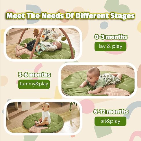 TINITIGIES Tummy Time Mirror for Babies - High Contrast Book with Large Stimulating Baby Safe Mirror & Silicone Teether & Crinkle Pages - Perfect Tummy Time Toys for Babies 0 3 6 9 Months in Saudi Arabia