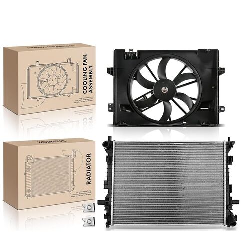Replacement Parts for 2X Radiator&Cooling Fan Assembly Kit for Ford Crown Victoria Lincoln Mercury Mod-AP88P-42241 in Saudi Arabia