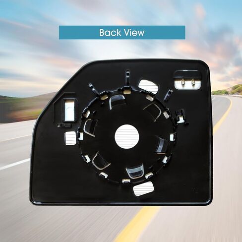 استبدال زجاج المرآة العلوية الساخنة للركاب من BOOLEE مناسب لـ 2015-2020 Ford F150 2017-2020 F250 F350 F450 F550 Super Duty Towing Mirror زجاج مسطح مع لوحة بلاستيكية خلفية RH in Kuwait