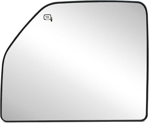 BOOLEE Passenger Right Side Heated Upper Mirror Glass Replacement fit for 2015-2020 Ford F150 2017-2020 F250 F350 F450 F550 Super Duty Towing Mirror Flat Glass with Back Plastic Plate RH in Kuwait