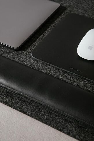 Graf Lantz Mosen Large Merino Wool Felt Desk Pad, Luxury Non-Slip Desk Mat, Blotter for Office and Home, 31W x 19H, Charcoal in Kuwait