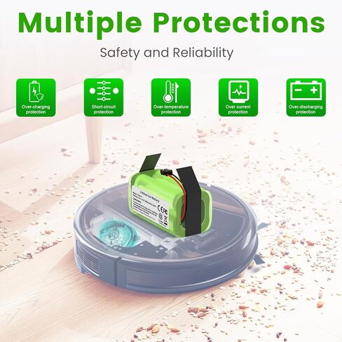 Fancy Buying 14.4V 4000mAh Replacement Battery Compatible with Ecovacs Deebot N79S, 500, N79, DN622 and Eufy RoboVac 11S, 11S MAX, 15C MAX, RoboVac 30, 30C Robot Vacuum Cleaners in Kuwait