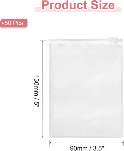 أكياس المجوهرات البلاستيكية patikil، 50 جهاز كمبيوتر شخصى 4 "× 3" الحقائب والمجوهرات أكياس السوستة واضحة المضادة للأكسدة أكياس صغيرة ختم الذاتي للأقراط قلادة أساور تخزين السفر الأعمال in Saudi Arabia