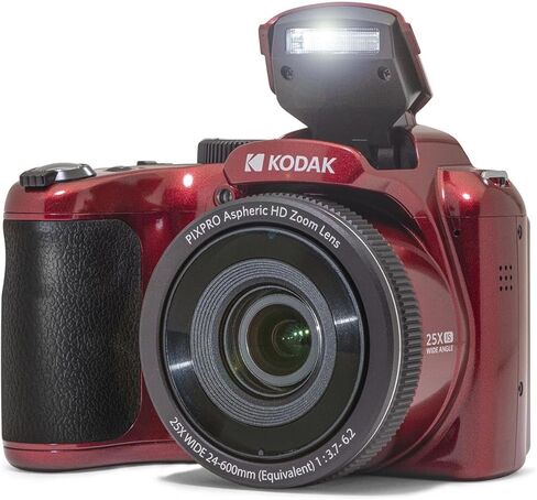 Kodak KODAK PIXPRO AZ255-RD 16MP Digital Camera 25X Optical Zoom 24mm Wide Angle Lens Image Stabilization 1080P Full HD Video 3" LCD Vlogging, with Bag & 32GB SD Card + Reader in Saudi Arabia