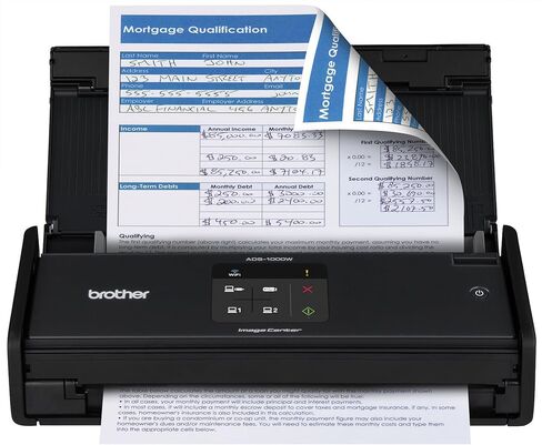 Brother ADS1000W Compact Color Desktop Scanner with Duplex and Wireless Networking,Black in Saudi Arabia
