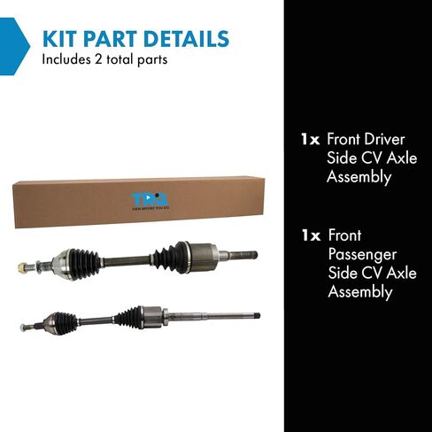TRQ Front CV Axle Shaft Assembly Set Driver & Passenger Side Compatible with 2013-2020 Ford Fusion 2013-2016 Lincoln MKZ in Saudi Arabia