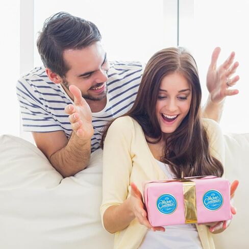 120pcs Christmas Labels Stickers, 2" Large Round Merry Christmas Gold Foil Seals Adhesive Xmas Decorative Stickers Label for Gift Tags Cards Envelopes Boxes (Red Gold) in Kuwait