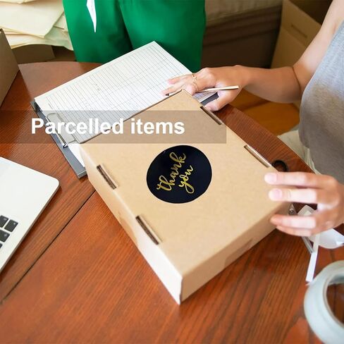1000Pcs Black and Gold Thank You Stickers 1 Inch,Black Gold Round Envelope Sticker Seals Self-Adhesive Labels for Wedding Favors and Napkins,Envelopes,Gift Bags,Packaging Orders,Small Business in Saudi Arabia