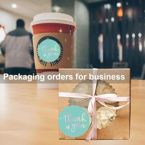 1000Pcs Black and Gold Thank You Stickers 1 Inch,Black Gold Round Envelope Sticker Seals Self-Adhesive Labels for Wedding Favors and Napkins,Envelopes,Gift Bags,Packaging Orders,Small Business in Saudi Arabia
