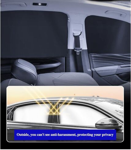Automobile Side Window Sun Shade, Windshield Sun Shade for Car, Camping, Napping, Breastfeeding, Cloth Changing (Black, Co-Driving, 1pcs) in Saudi Arabia