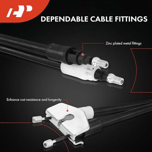 A-Premium Rear Driver or Passenger Side Parking Brake Cable Assembly Compatible with Ford Models - Focus 2012-2018, C-Max CMAX 2013-2016 - Replace# AV6Z2A603A in Saudi Arabia