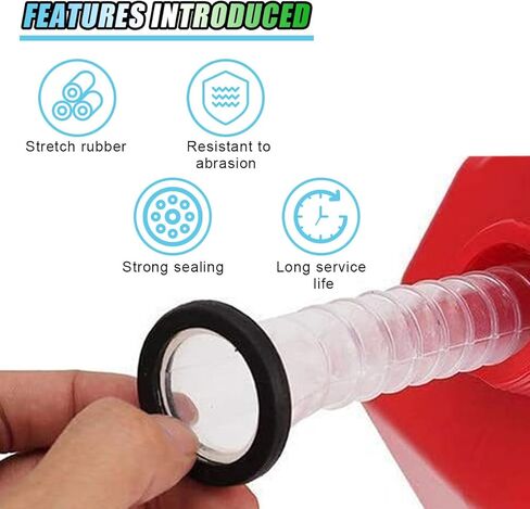Gas Can Spout Gaskets Seals, Rubber Fuel Can Sealing Ring Replacement, Spout Gaskets Washer Seals for Most Gas Can Spout (10PCS) in Saudi Arabia