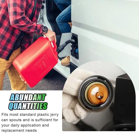 Gas Can Spout Gaskets Seals, Rubber Fuel Can Sealing Ring Replacement, Spout Gaskets Washer Seals for Most Gas Can Spout (10PCS) in Saudi Arabia