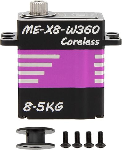 MEUS Racing 360° RC ونش سيرفو 8.5 كجم Coreless Servo لمحور SCX10 Capra UTB 1.9 Traxxas 1/10 1/8 RC Cars (ME-X8-W360) in Kuwait