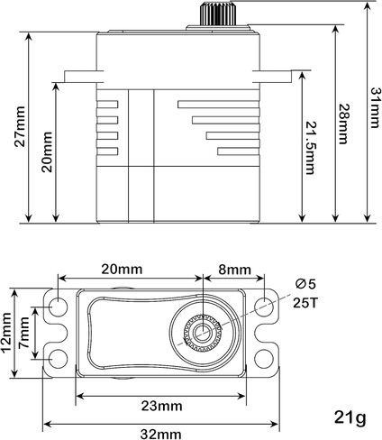 MEUS Racing 360° RC ونش سيرفو 8.5 كجم Coreless Servo لمحور SCX10 Capra UTB 1.9 Traxxas 1/10 1/8 RC Cars (ME-X8-W360) in Kuwait