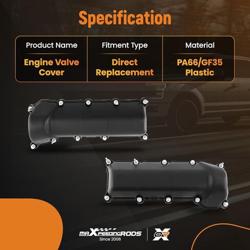 maXpeedingrods Aluminum Engine Valve Cover for Dodge Dakota Durango Nitro Ram for Jeep Liberty Commander Grand Cherokee for Ram 1500 2004-2012 3.7L V6 SOHC Replace 53021937AD in Saudi Arabia