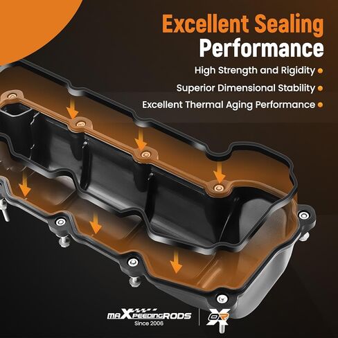 maXpeedingrods Aluminum Engine Valve Cover for Dodge Dakota Durango Nitro Ram for Jeep Liberty Commander Grand Cherokee for Ram 1500 2004-2012 3.7L V6 SOHC Replace 53021937AD in Saudi Arabia