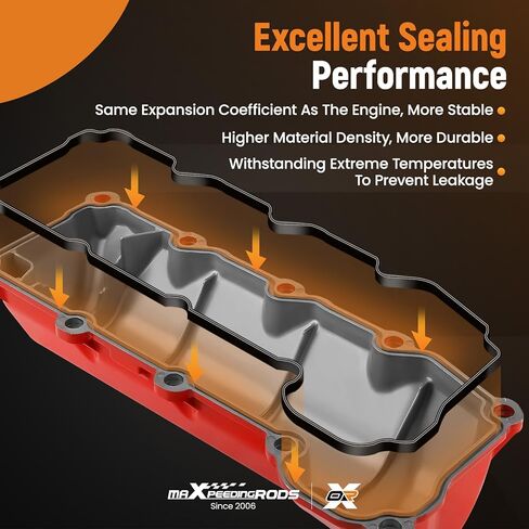 maXpeedingrods Aluminum Engine Valve Cover for Dodge Dakota Durango Nitro Ram for Jeep Liberty Commander Grand Cherokee for Ram 1500 2004-2012 3.7L V6 SOHC Replace 53021937AD in Saudi Arabia