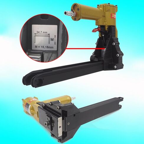 Pneumatic Cardboard Box Stapler, Manual Carton Closing 34.7mm Corrugated Staple Gun, Nail Length and Depth Adjustable, for Cartons Folding Boxes in Saudi Arabia