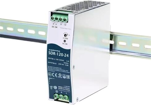 1 قطعة SDR-120 سلسلة 120 واط مخرج واحد مصدر طاقة السكك الحديدية الصناعية DIN مع وظيفة PFC (SDR-120-12) in Saudi Arabia