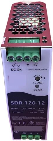 1 قطعة SDR-120 سلسلة 120 واط مخرج واحد مصدر طاقة السكك الحديدية الصناعية DIN مع وظيفة PFC (SDR-120-12) in Saudi Arabia