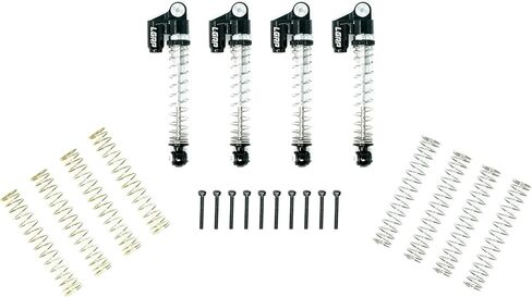 LGRP® Little Guy Racing Parts Long Travel Shocks (48MM Black/Silver) Compatible with 1/24 Scale RC Axial SCX24, Element, Enduro, URUAV, LGS200 in Saudi Arabia